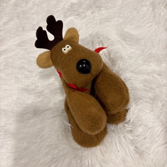 Hallmark Rodney The Reindeer Bean Plush Vintage 80’s - Picture 8 of 8